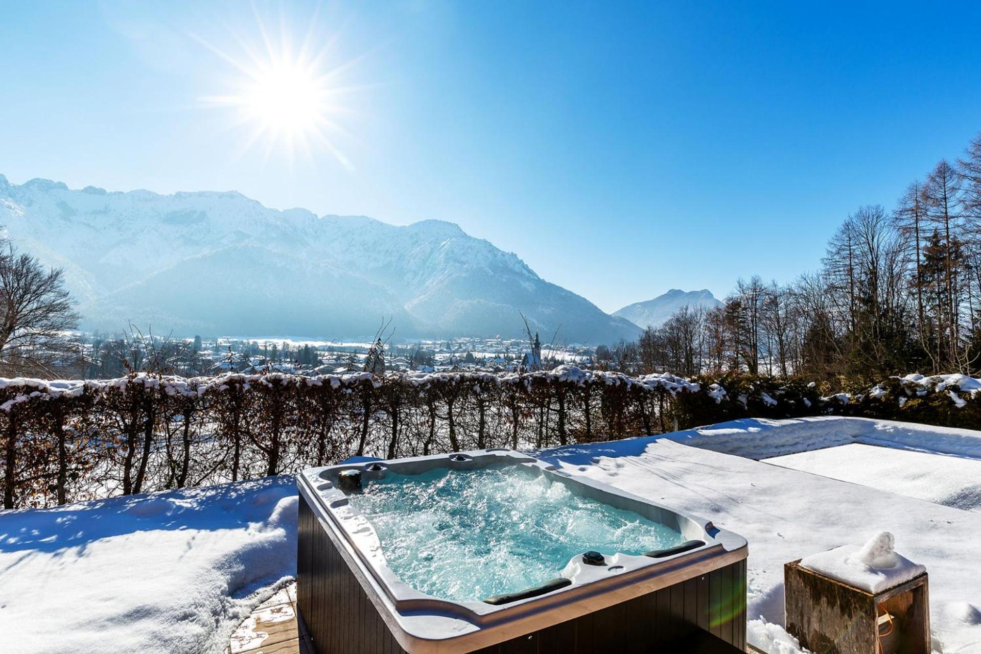 Luxus Ferienhaus Salzburg Chalet Mit Pool, Sauna, Whirlpool, Kamin グロースグマイン エクステリア 写真