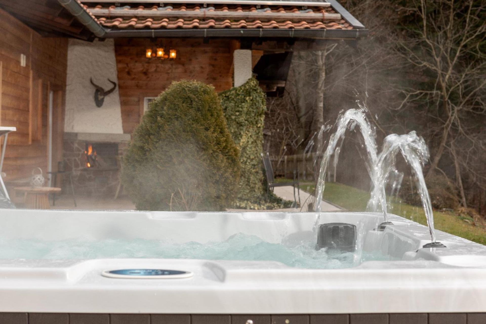 Luxus Ferienhaus Salzburg Chalet Mit Pool, Sauna, Whirlpool, Kamin グロースグマイン エクステリア 写真